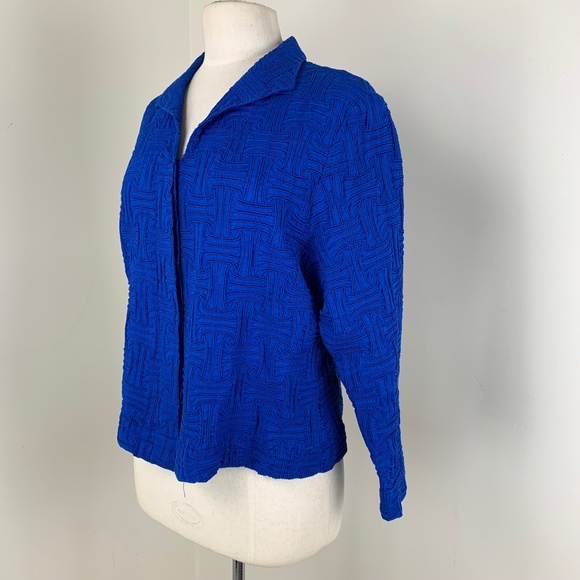 Great Cavalier by St Paul bright Blue Jacket XL Stitched Texture Excellent - Picture 11 of 11